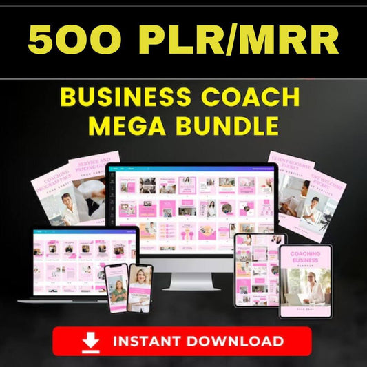500 PLR Templates l PLR Business Bundle l Social Media Posts, Story, Carousel