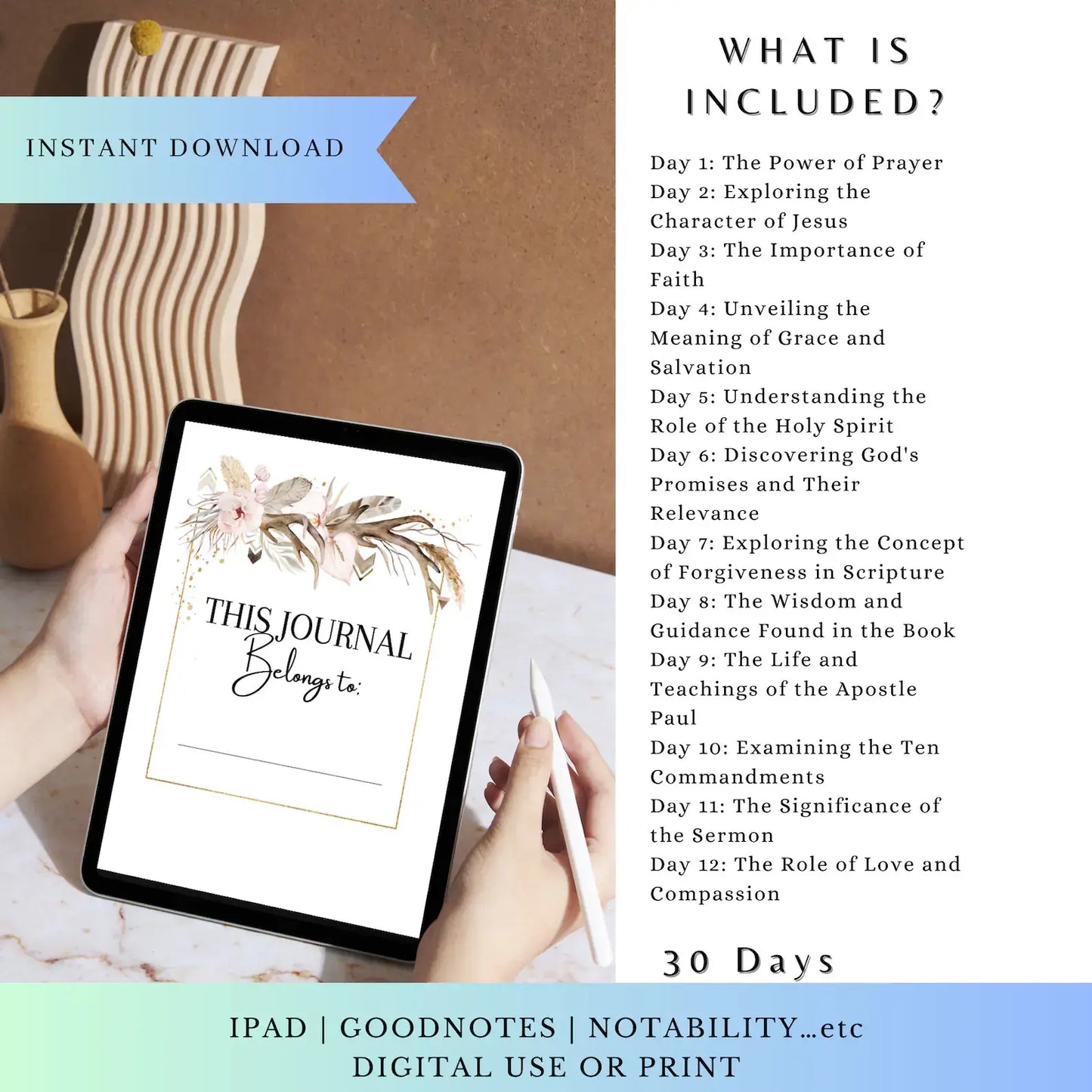Printable Prayer Journal & Bible Study Guide