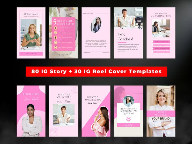 500 PLR Templates l PLR Business Bundle l Social Media Posts, Story, Carousel