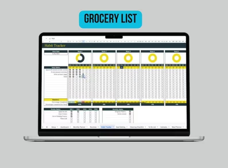 400 Google Sheets & Planners: The Ultimate Life Planner, Meal Planning, Habit Tracker, Bucket List, Fitness Planner, To Do List (with Resell Rights)