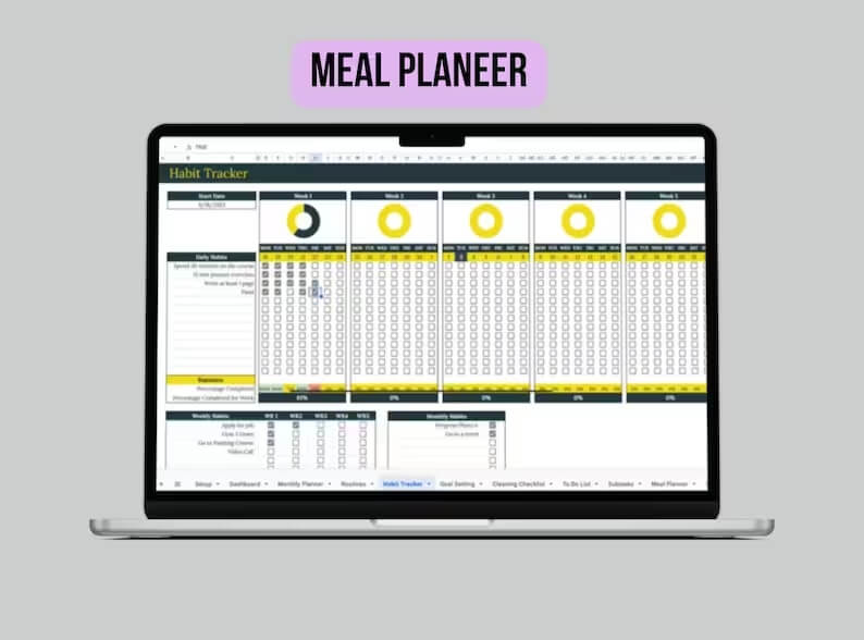400 Google Sheets & Planners: The Ultimate Life Planner, Meal Planning, Habit Tracker, Bucket List, Fitness Planner, To Do List (with Resell Rights)