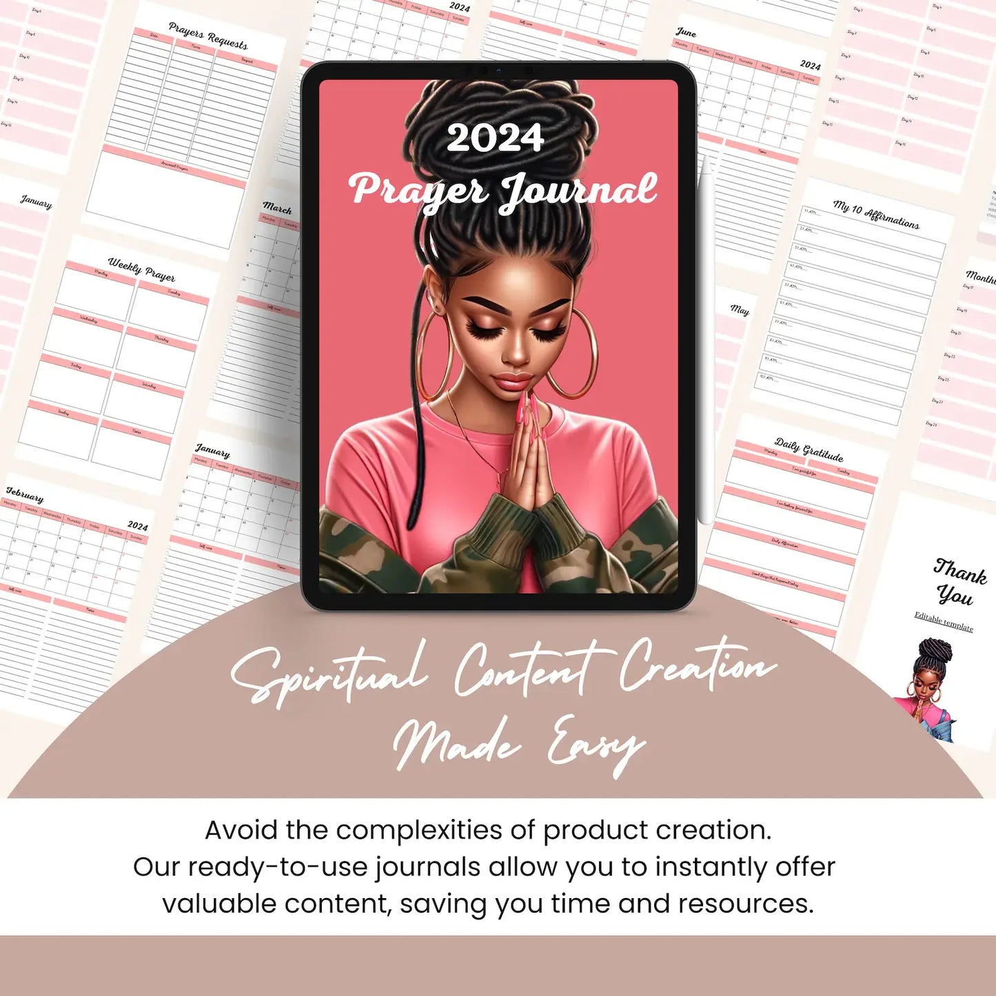 211 Editable Pages Prayer Journal | FULL PLR & RESELL RIGHTS (2024)