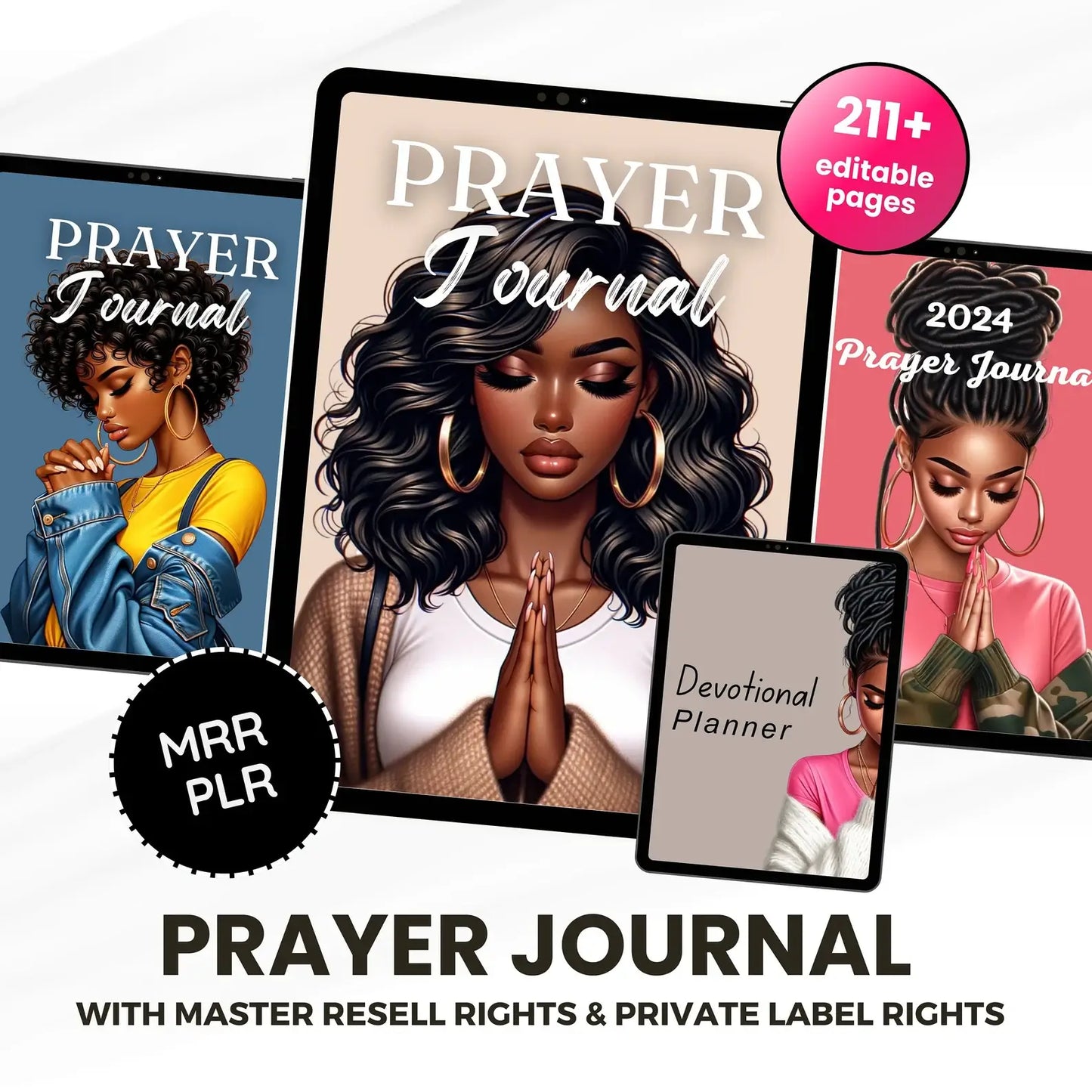 211 Editable Pages Prayer Journal | FULL PLR & RESELL RIGHTS (2024)