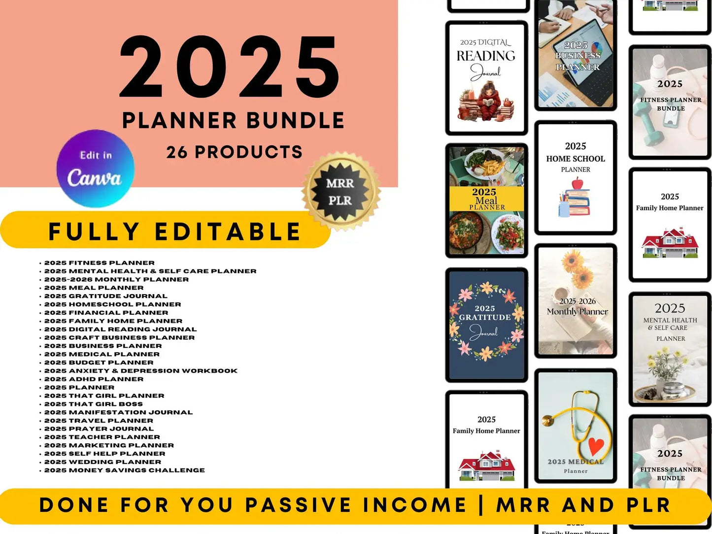 2025 PLR Planners, Templates, Journals & Trackers with Resell Rights