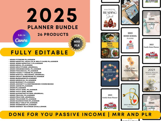 2025 PLR Planners, Templates, Journals & Trackers with Resell Rights